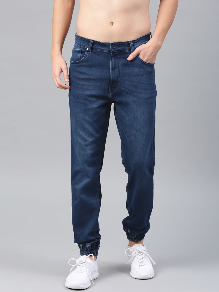 Buy HRX By Hrithik Roshan Men Blue Mid Rise Clean Look Stretchable