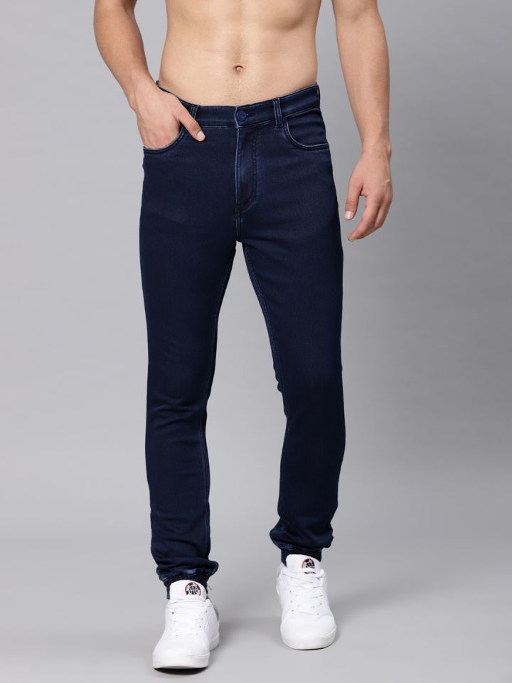 HRX by Hrithik Roshan Men Navy Blue Jogger Jeans
