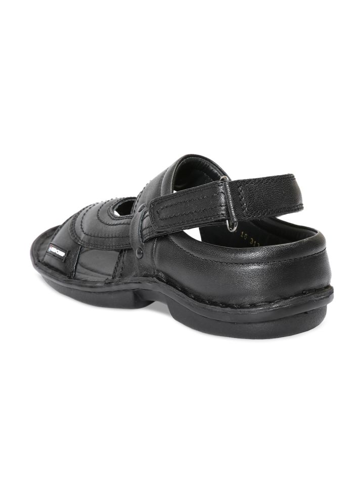Buy Red Chief Men Black Leather Comfort Sandals Sandals for Men