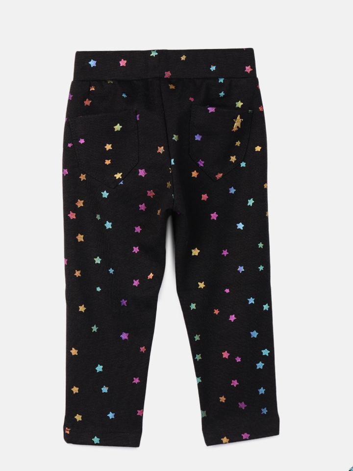 Girls black jeggings sales