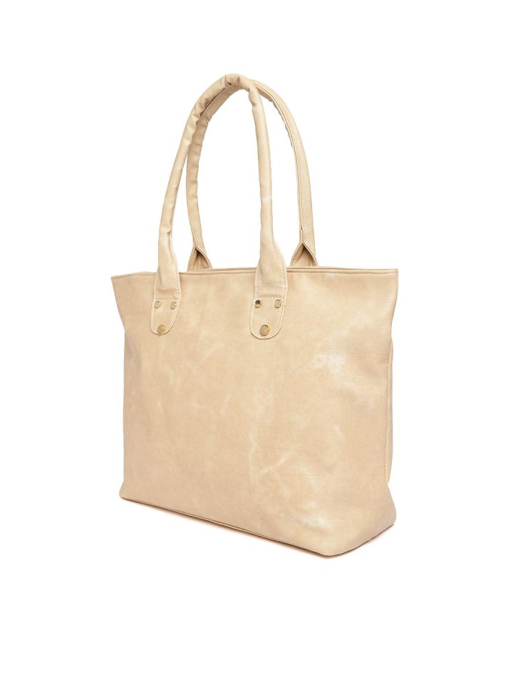 Buy Alessia74 Beige Solid Shoulder Bag Handbags for Women