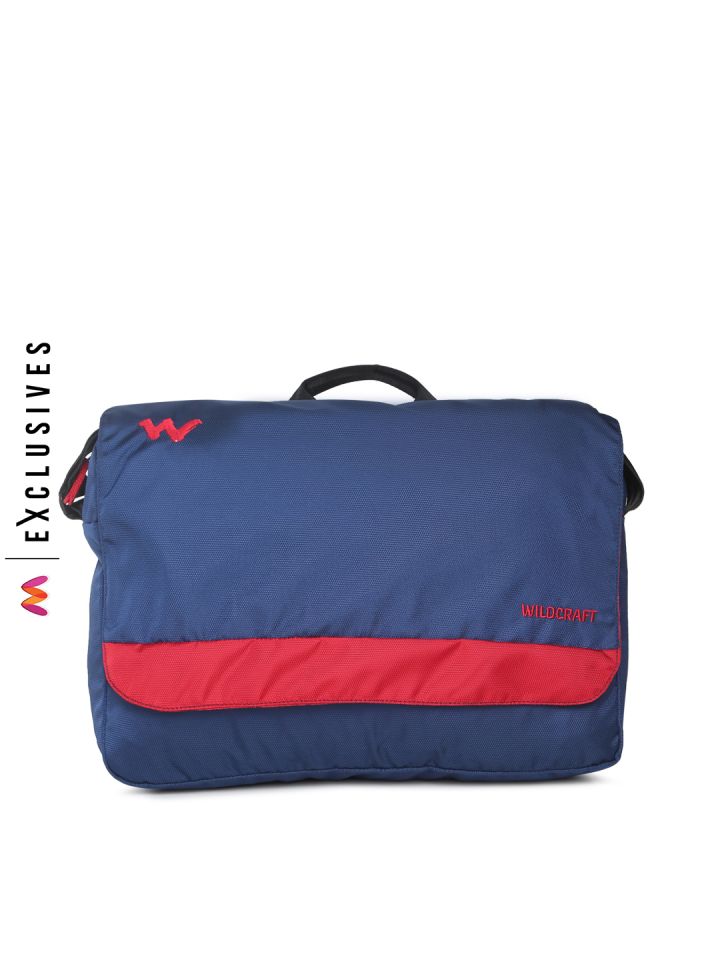 Buy Wildcraft Unisex Blue Red Courier 3 Messenger Bag