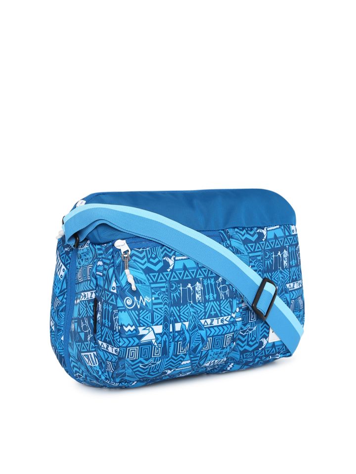 Wildcraft Unisex Blue Printed Messenger Bag