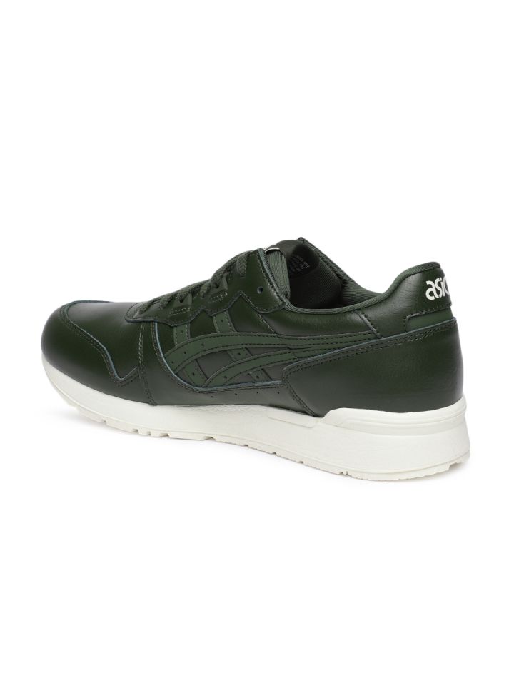 ASICS Tiger Men Green GEL LYTE Leather Sneakers