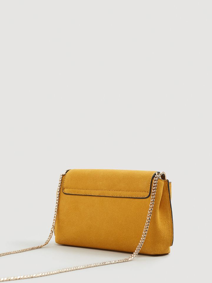 Mango mustard yellow solid sling top bag