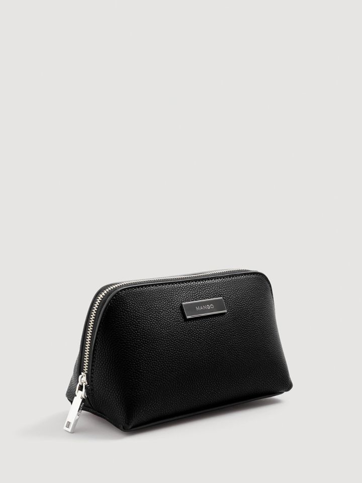 MANGO Women Black Cosmetic Pouch