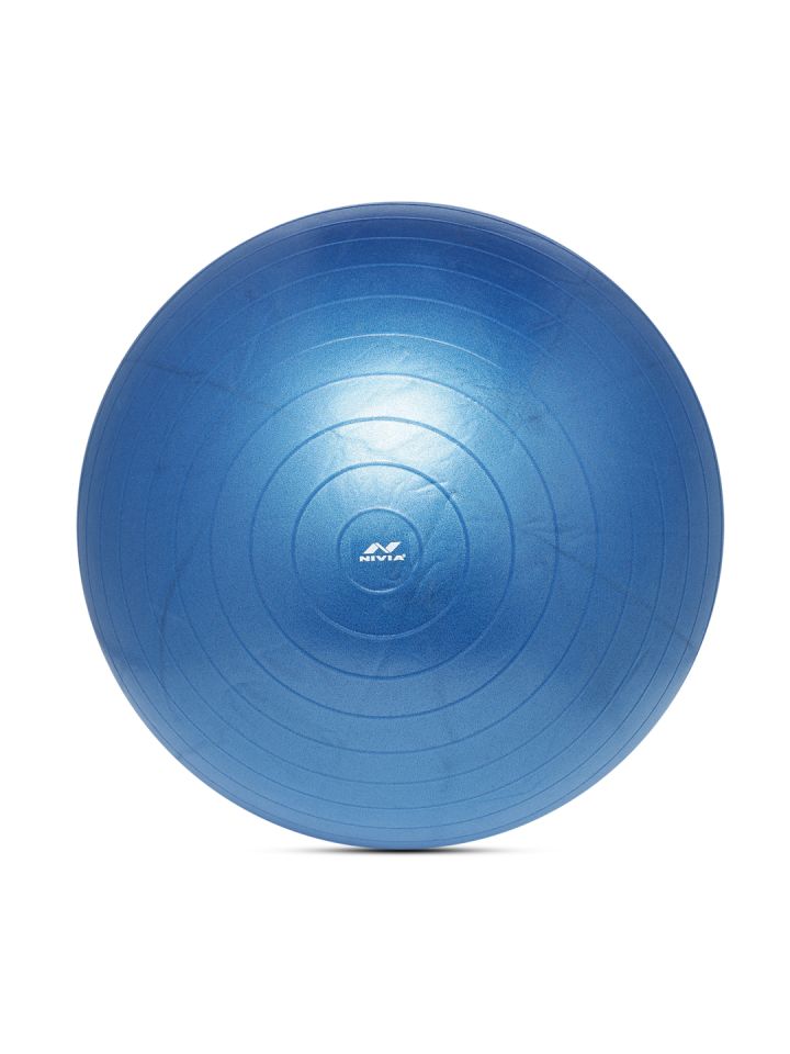 Buy NIVIA Unisex Blue Anti Burst Gym Ball With Foot Pump Sports