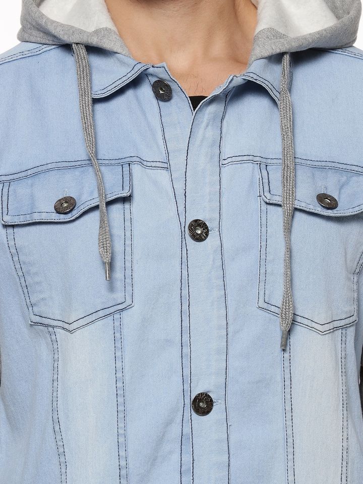 Buy Campus Sutra Men Blue Faded Denim 