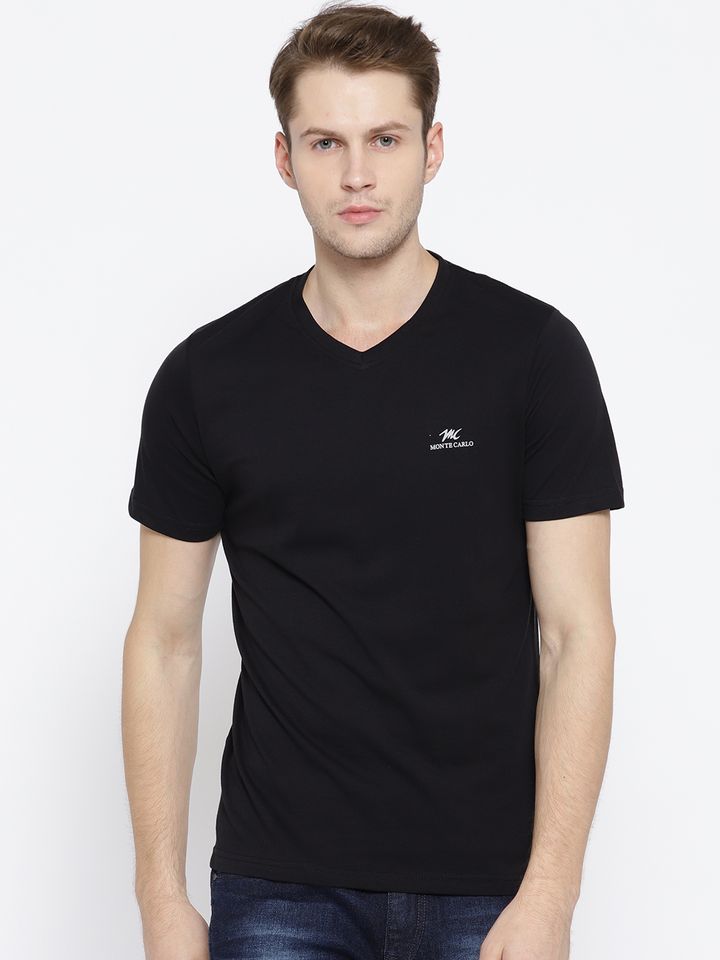 Monte Carlo Men Pack Of 3 Solid V Neck 
