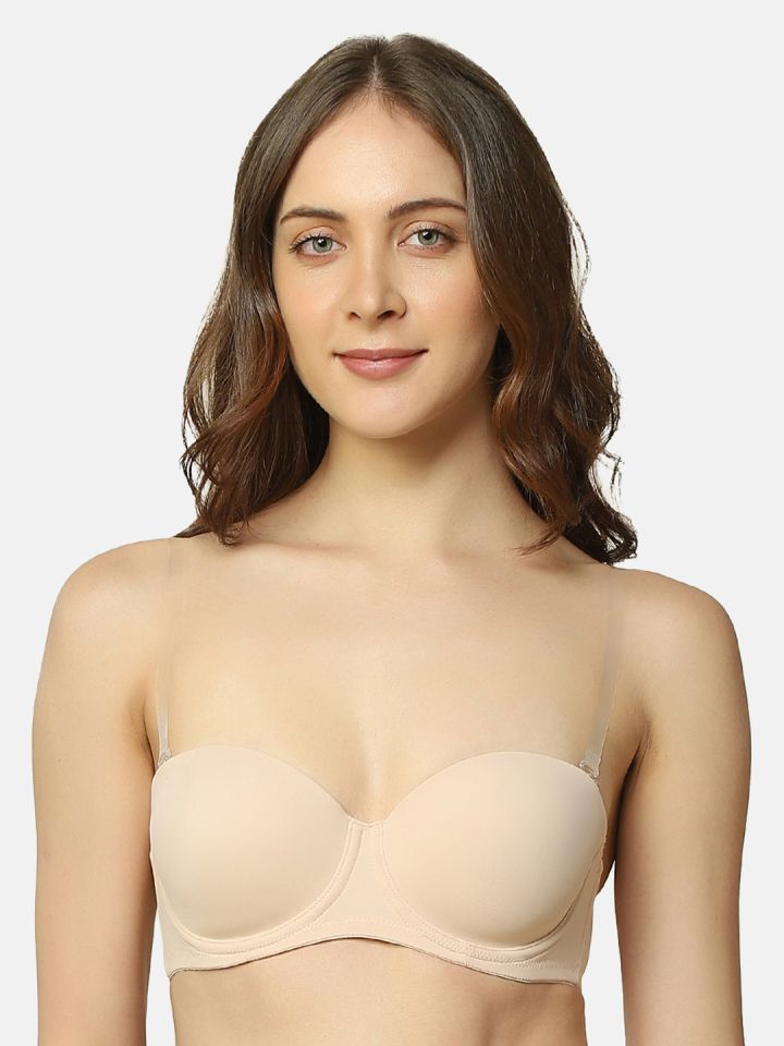 Zivame Charcoal Padded Wired 3/4th Coverage Multiway Bra