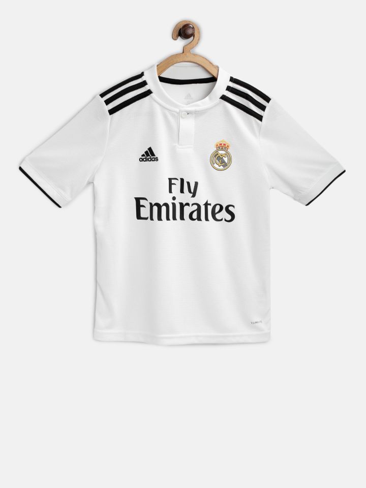 Buy Adidas Boys White Printed Real Madrid Home Football Jersey Tshirts For Boys 7010835 Myntra