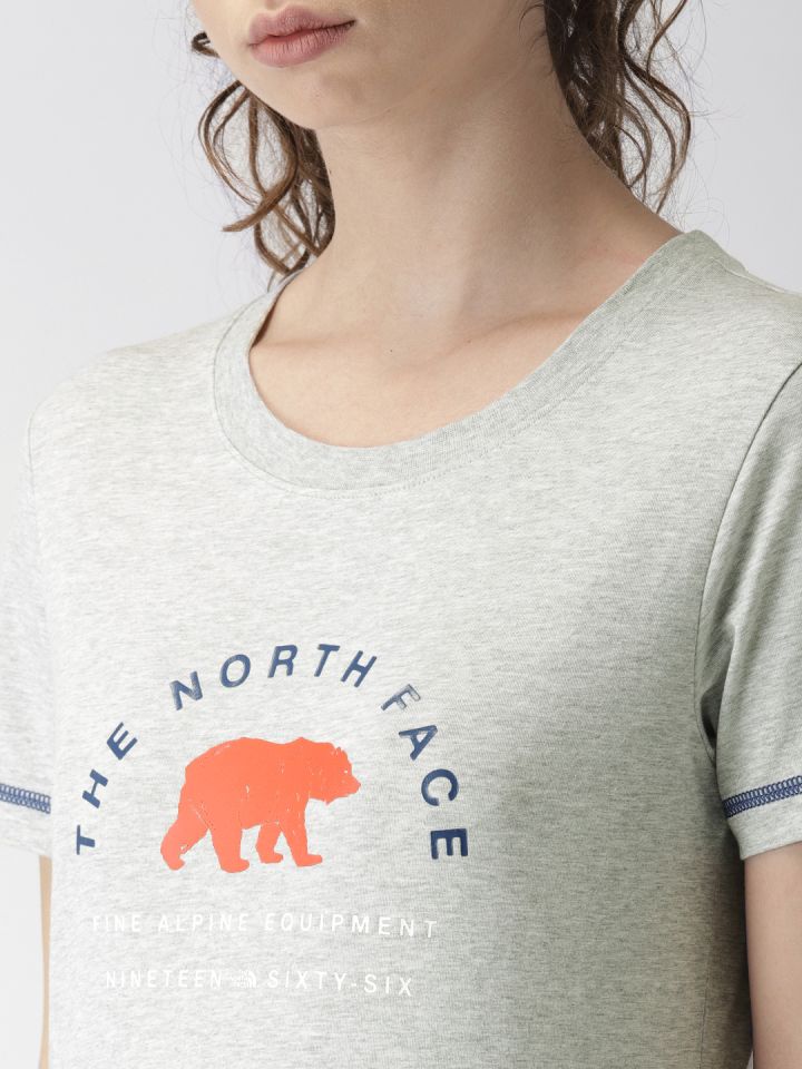 Buy The North Face Women Grey BEAR FlashDry T Shirt - Tshirts for