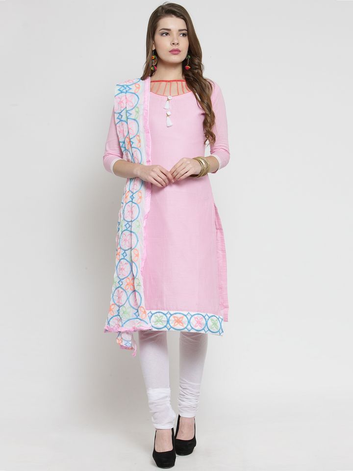 pink and white dress