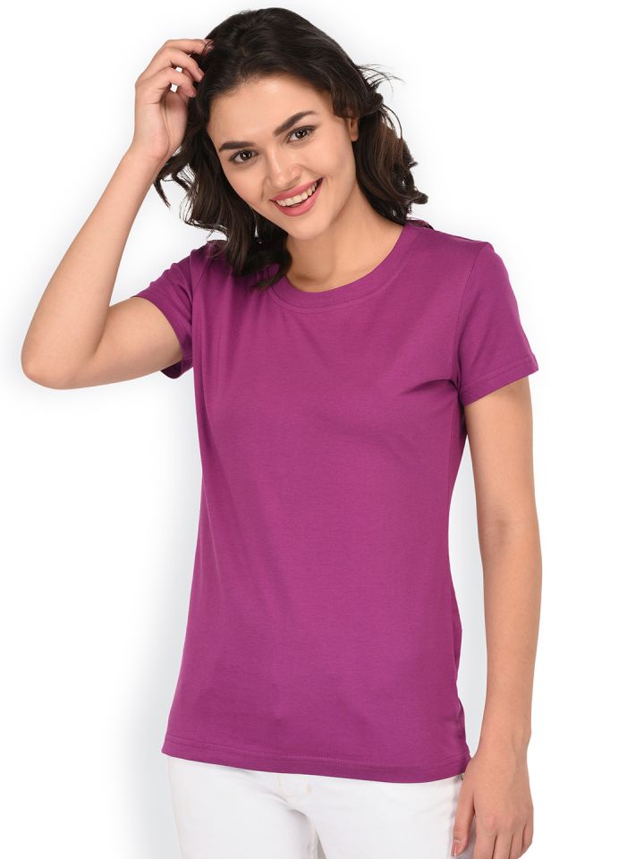 plain purple t shirt womens