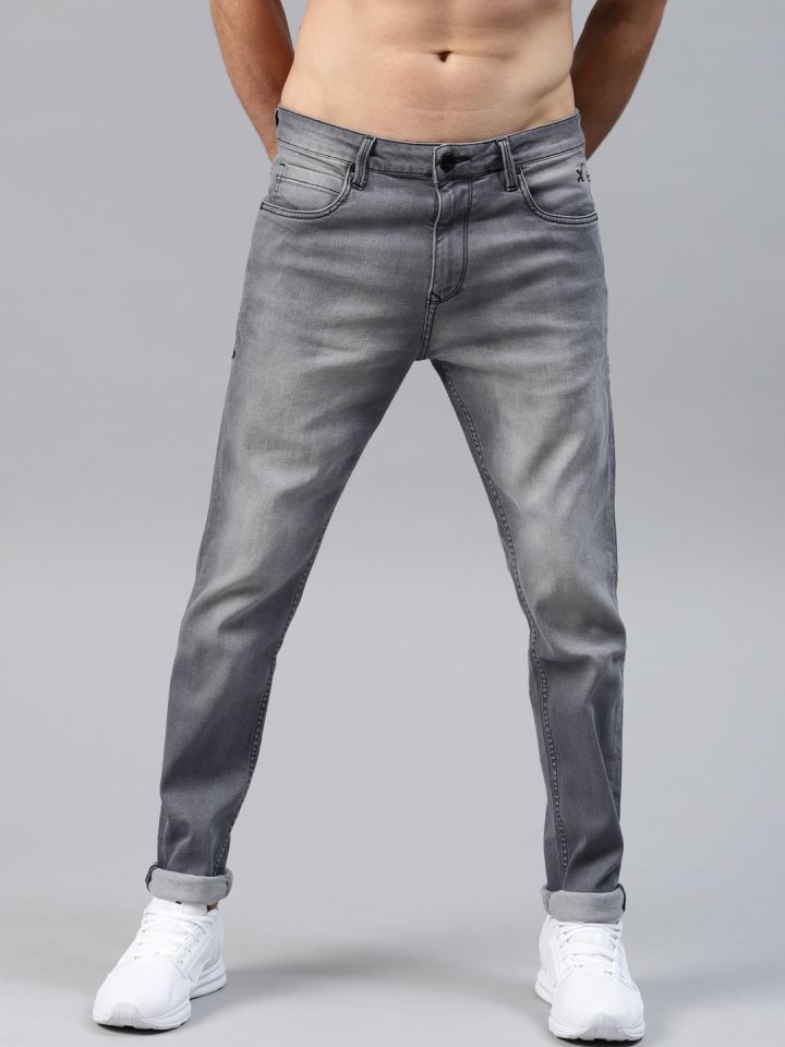 HRX by Hrithik Roshan Men Grey Slim Fit Mid Rise Jeans
