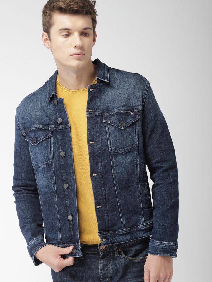 Buy Tommy Hilfiger Men Blue Solid Denim 