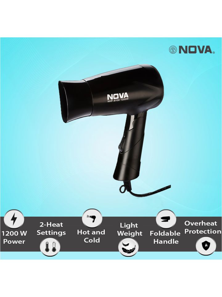 Buy Nova 1290 1000W Blue Foldable Hair Dryer Online At Price 439