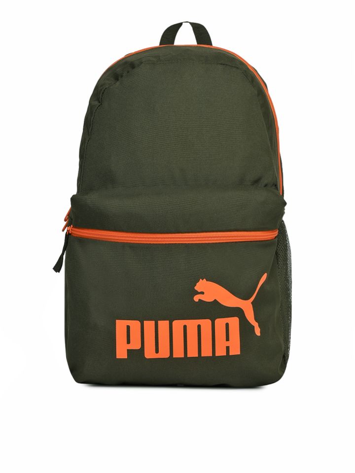 puma olive green backpack