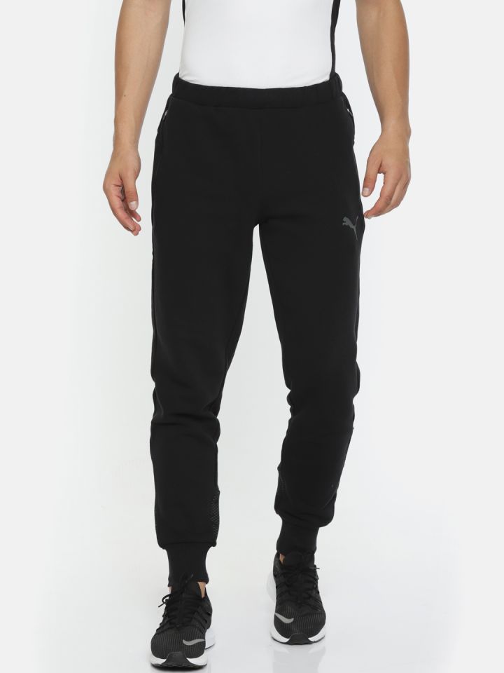 Black Solid Modern Sports Pants FL Cl 