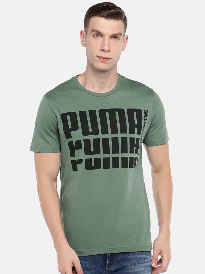 puma olive green shirt
