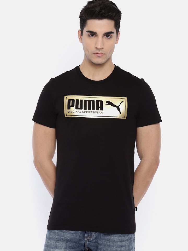 gold puma shirt