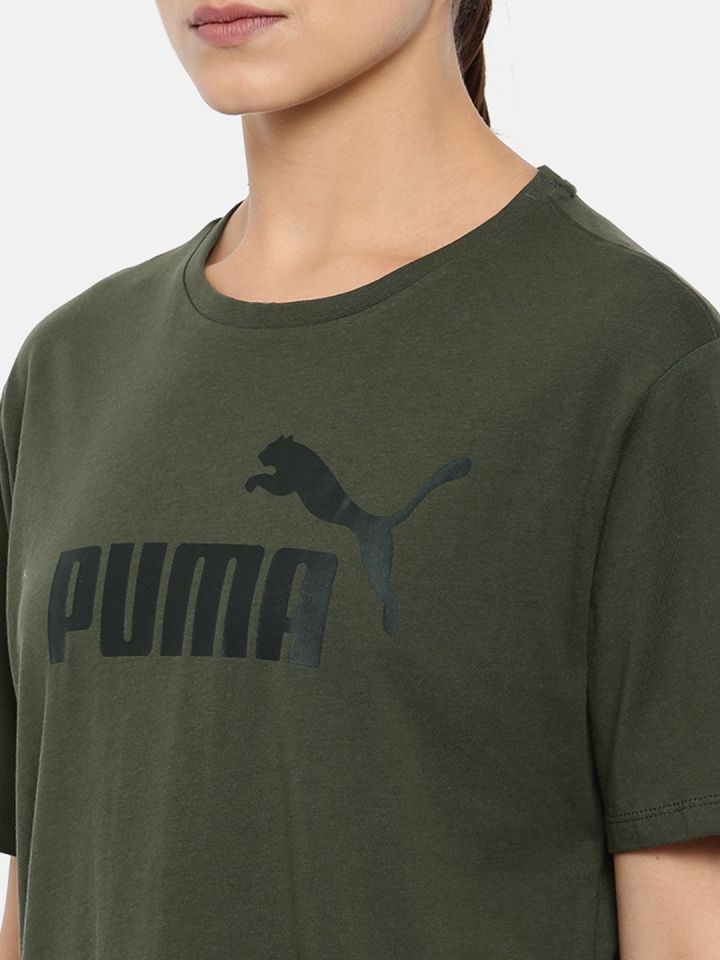Olive green shop puma shirt womens