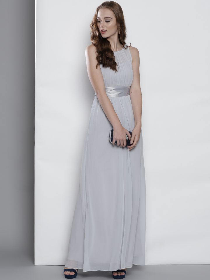 DOROTHY PERKINS Women Grey Solid Maxi Dress