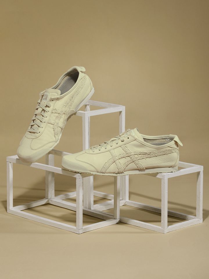 Onitsuka Tiger Unisex Mexico 66 Beige Leather Sneakers