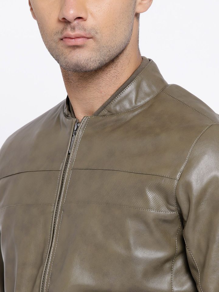 Van heusen deals leather jacket