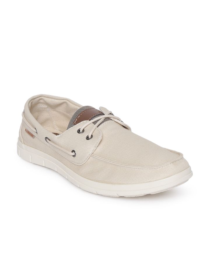 Mens beige boat shoes clearance