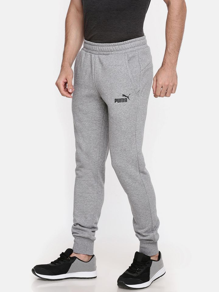 Buy Puma Grey Elevated ESS Slim Fit Joggers - Track Pants for Men 7072757 |  Myntra