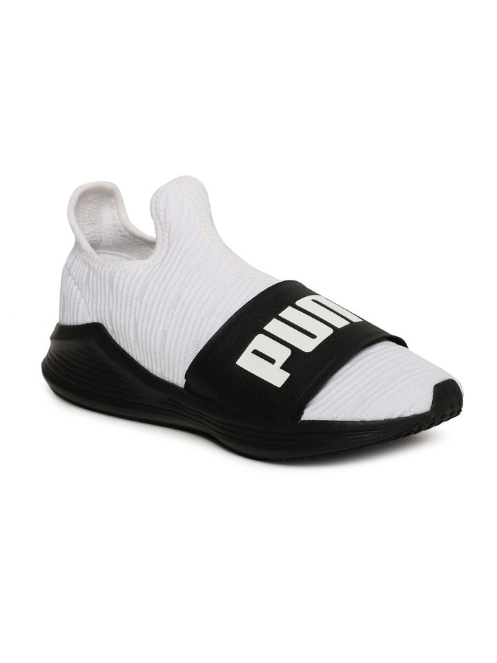 Puma Women White Black Colourblocked Fierce Slide Running Shoes