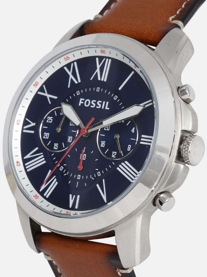 Fossil Men Navy Blue Analogue Factory Serviced Watch FS5210