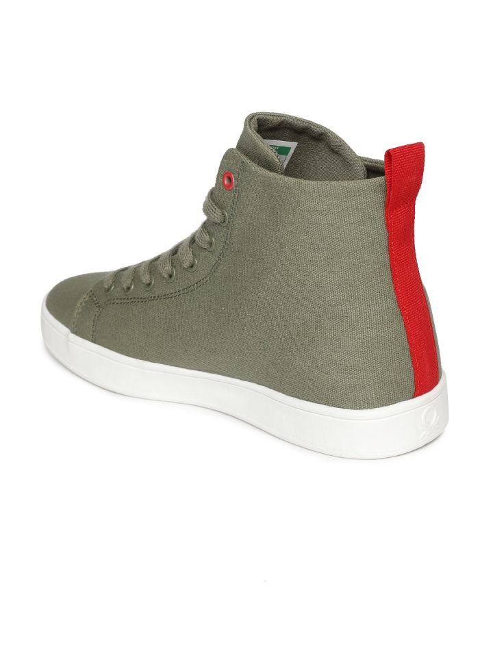 United colors of 2024 benetton olive sneakers