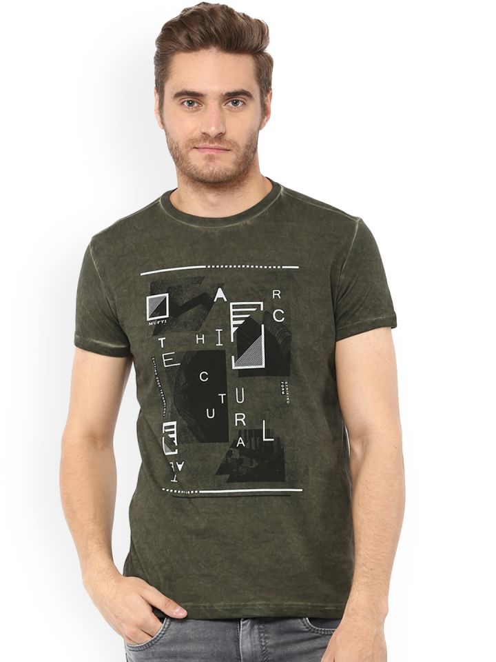 Mufti t shirts myntra