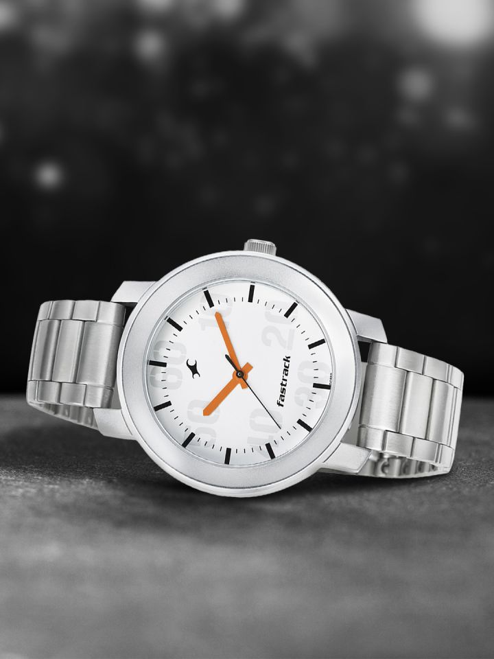 Buy Fastrack Men Silver Toned Dial Watch 3121SM01 Watches for