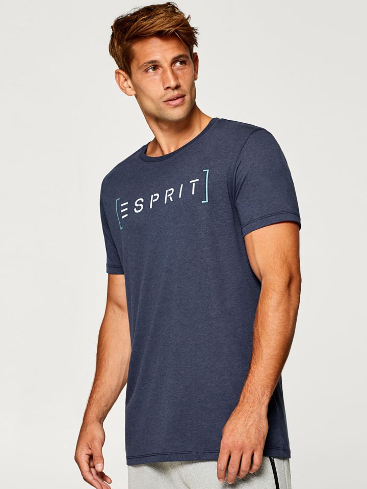Buy Esprit Men Navy Blue Solid Round Neck T Shirt Tshirts For Men 7091164 Myntra