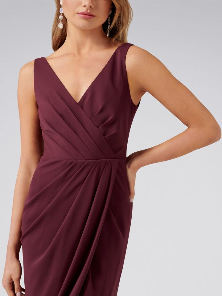 Victoria wrap sales dress red shiraz