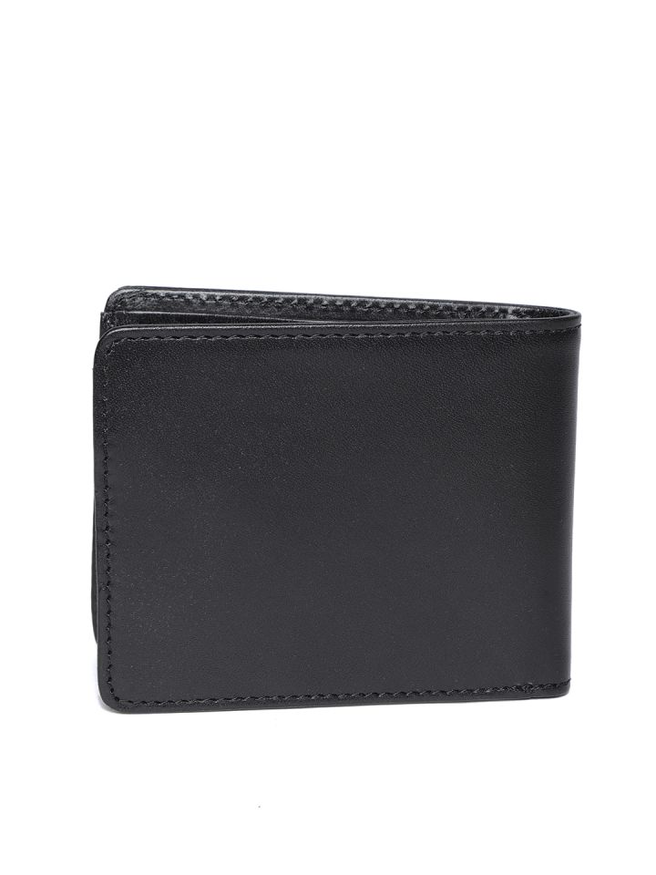 Buy Levis Men Black Leather Solid Two Fold Wallet Wallets for