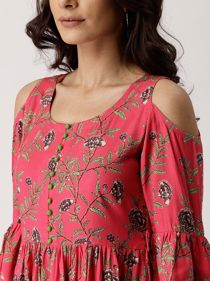 Cold shoulder outlet dress myntra