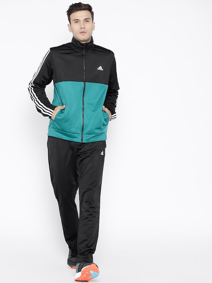 green and black adidas tracksuit