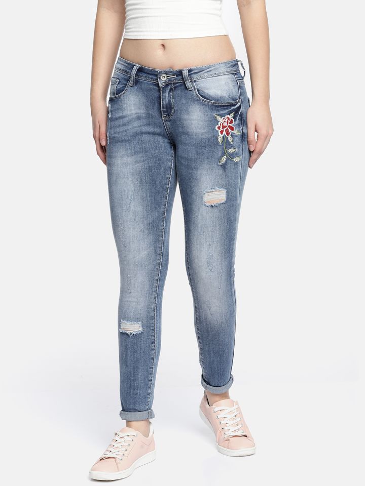 Ripped 2025 jeans myntra
