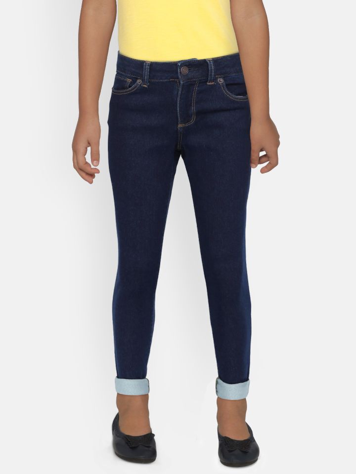 navy blue jeans for girls