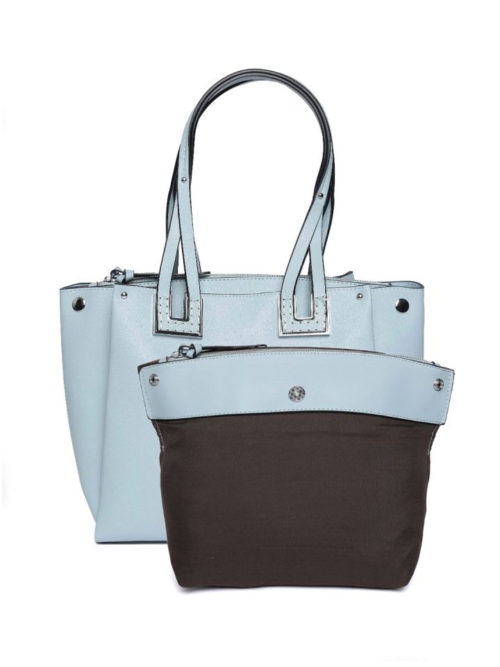 Dressberry blue solid shoulder bag outlet