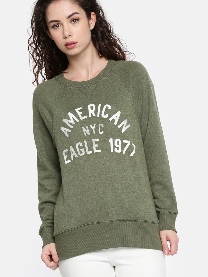 american eagle green sweatshirt