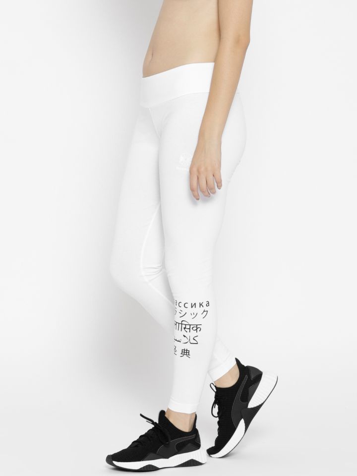 Reebok Classic Women White GP Solid Tights