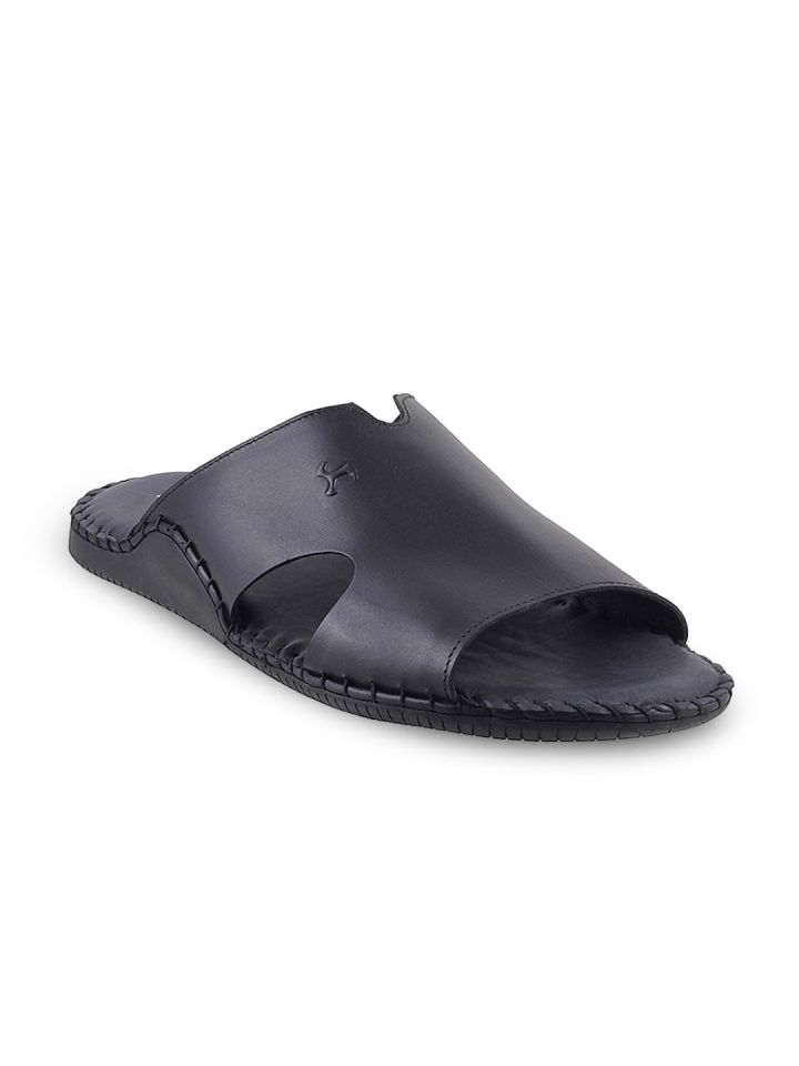 Buy Mochi Men Black Comfort Leather