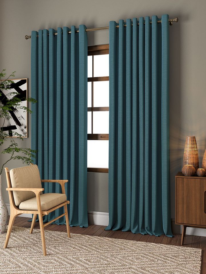 Teal Blue Living Room Curtains Matttroy