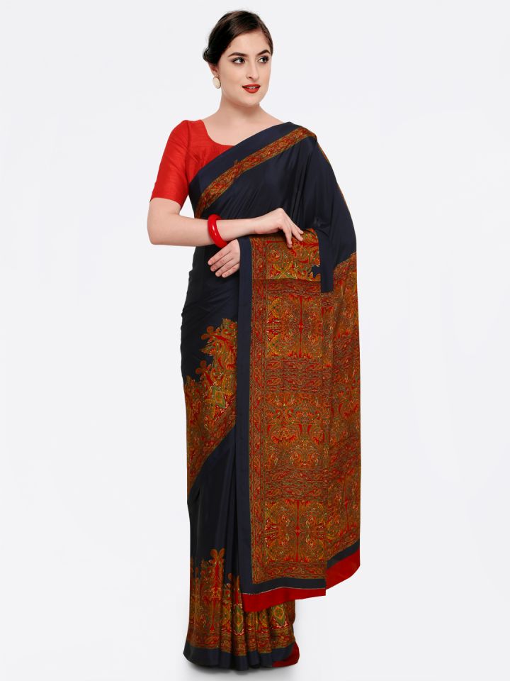 Myntra crepe discount sarees