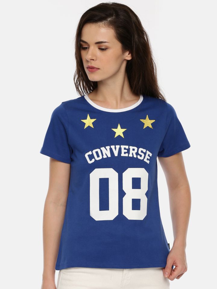 Converse t outlet shirt womens blue